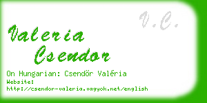 valeria csendor business card